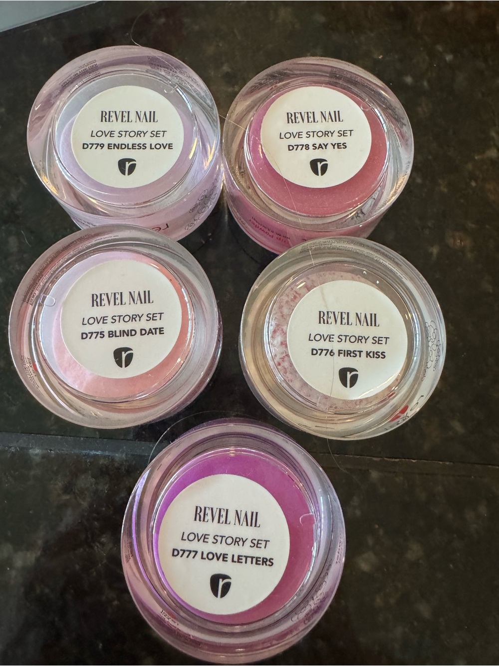 Revel Nail Love Story Set — Pink & Purple Press-On Nail Dips